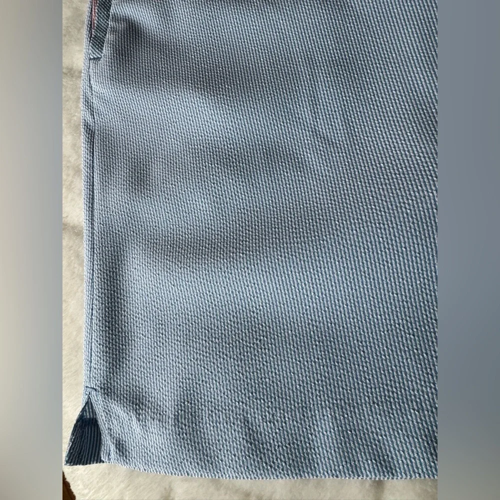 Greg Norman Seersucker Light Blue Mini Skirt